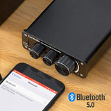 Fosi Audio BT10A Bluetooth 5.0 Sztereó Erősítő, TPA3116 Chip, 50Wx2, Fekete - Outlet24