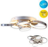 Froschkönig 24 Stelari LED mennyezeti lámpa, acél színű, szobatípus: nappali Használt termék (távvezérlőt nem tartalmaz) - Outlet24