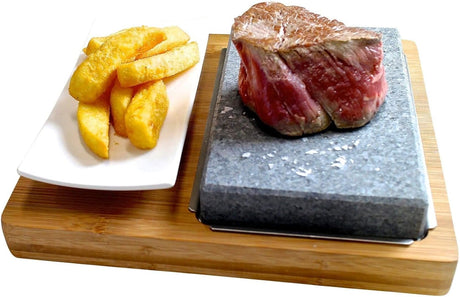 Grill Lávaköves Steak Sütő Készlet, Oldaltányérral - Outlet24