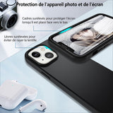 Gumi és Szilikon Védőtok, iPhone 13 - Antisokk, Fekete - Outlet24