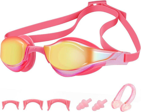 Gxfcyffs A1 Úszószemüveg, Páramentes UV-védelemmel rendelkező Úszószemüveg Füldugókkal, orrcsipesszel Újracsomagolt termék - Outlet24
