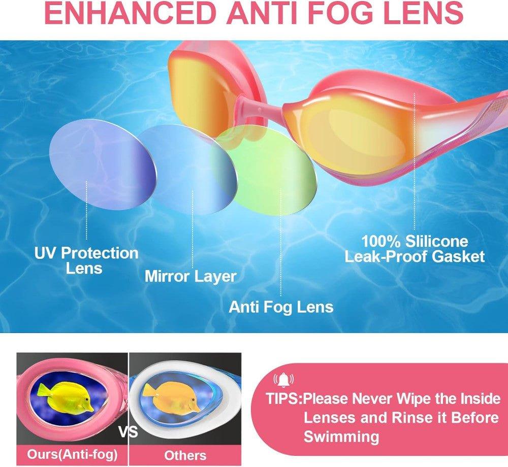 Gxfcyffs A1 Úszószemüveg, Páramentes UV-védelemmel rendelkező Úszószemüveg Füldugókkal, orrcsipesz, - Outlet24