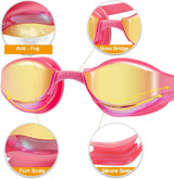Gxfcyffs A1 Úszószemüveg, Páramentes UV-védelemmel rendelkező Úszószemüveg Füldugókkal, orrcsipesz, - Outlet24