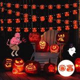 Halloween 4 darabos Dekorációs Szett, Papír Girlandok ,Tök - Pók Mintával - Outlet24