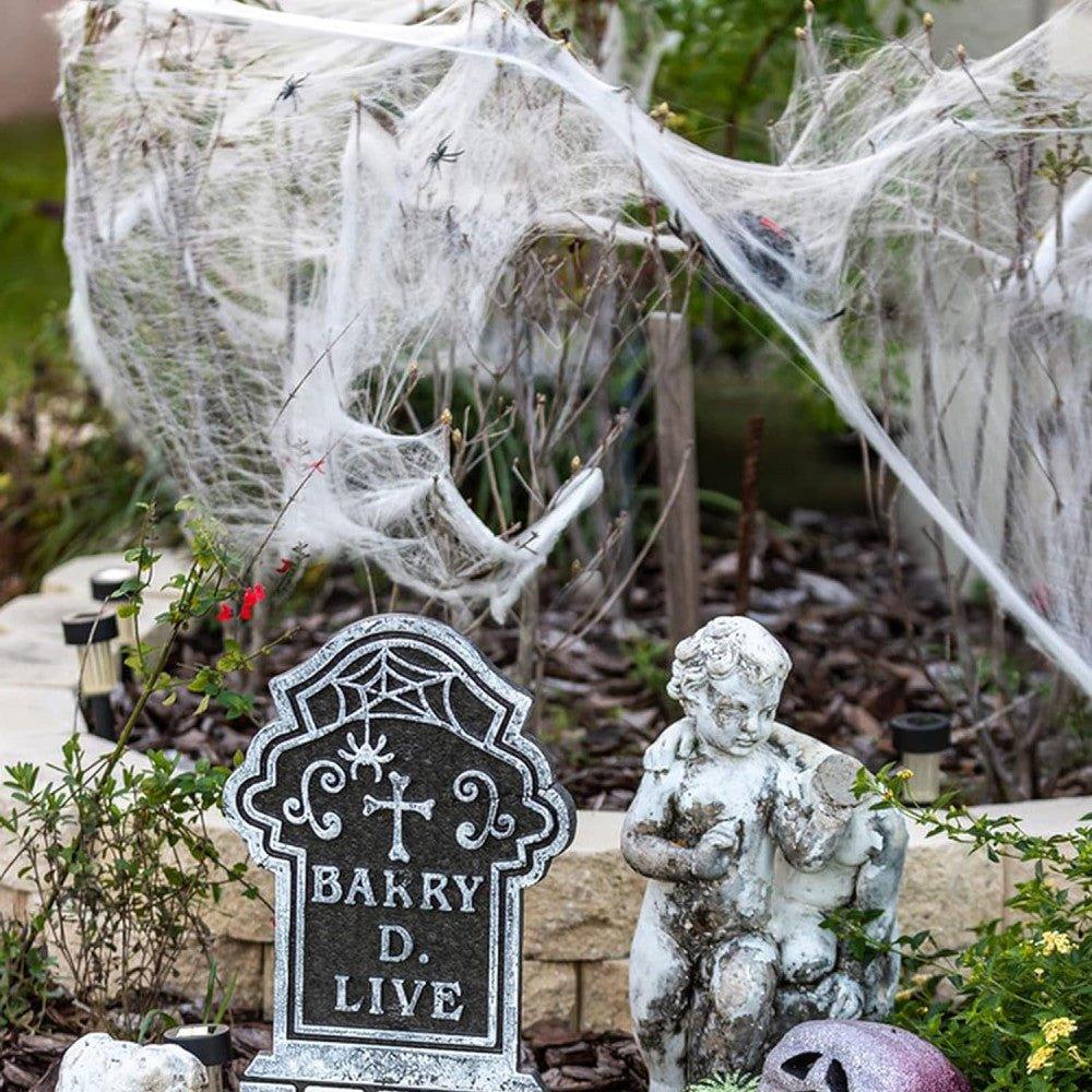 Halloween party kiegészitő, fénye, rugalmas, ijesztő pókháló dekoráció - Outlet24