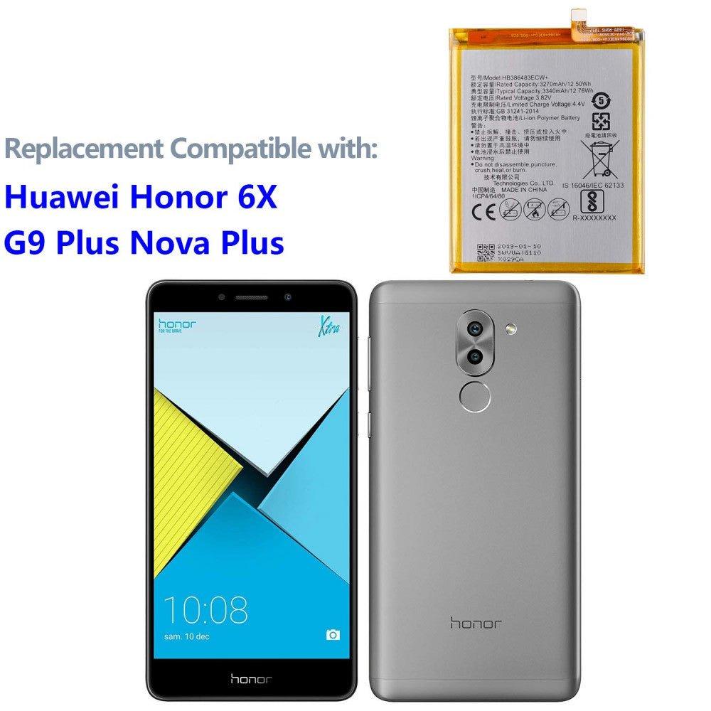 HB386483ECW+ Akkumulátor, Kompatibilis Huawei Honor 6X, G9 Plus és Nova Plus modellekkel, Szerszámokkal Újracsomagolt termék - Outlet24
