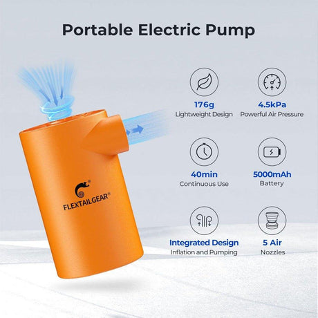 Hordozható Elektromos Pumpa 5000mAh Akkuval, Gyors Felfújáshoz Újracsomagolt termék - Outlet24