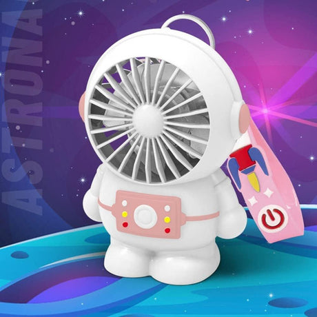 Hordozható USB Mini Ventilátor, Szempilla Szárító, Léghűtő, Rózsaszínű Űrhajós Dizájn Újracsomagolt termék - Outlet24