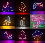 I-SHUNFA DIY Neon Éneklő, Pink LED Neon Fali Világítás Modern Dekorációhoz - Outlet24