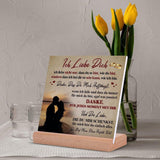 "Ich Liebe Dich" feliratú akril asztali dísz, 10 x 10 cm - Outlet24