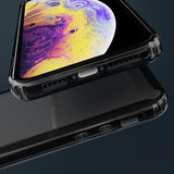 iPhone X/XS Átlátszó Ütésálló Tok - Fekete Szegély - Outlet24