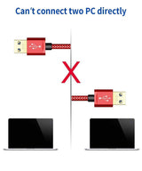 JSAUX 2 darab, prios, fonott nylon, USB 3.0 hosszabbító kábel(1 méter, 2 méter) - Outlet24