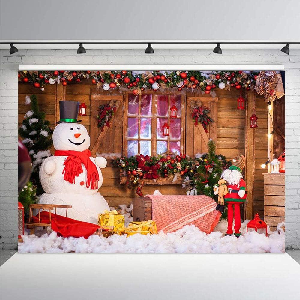 Karácsonyi Fotózás Háttér - Hóember és Csengők Design - 2,1 x 1,5 m - Outlet24