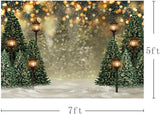 Karácsonyi Fotózási Háttér Fenyőfákkal, 2,1 x 1,5 m - Open Box - Outlet24