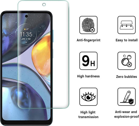 Képernyővédő fólia - Motorola Moto G22 2 db prémium minőségű törés-, ütés-, karc- és olajálló - Újracsomagolt termék - Outlet24