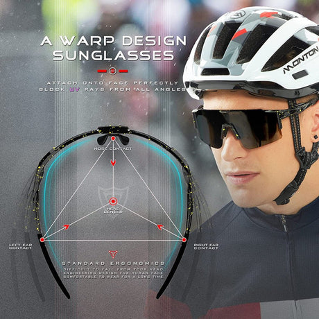Kerékpáros Szemüveg Fekete+sárga+matt lencsével, UV szűrővel, fekete - Outlet24