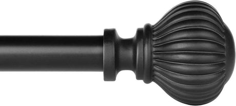 Kihúzható Függönyrúd, 70 - 120 cm Fekete, 16mm Átmérőjű, Hálószoba/Ebédlő/Nappali - Outlet24
