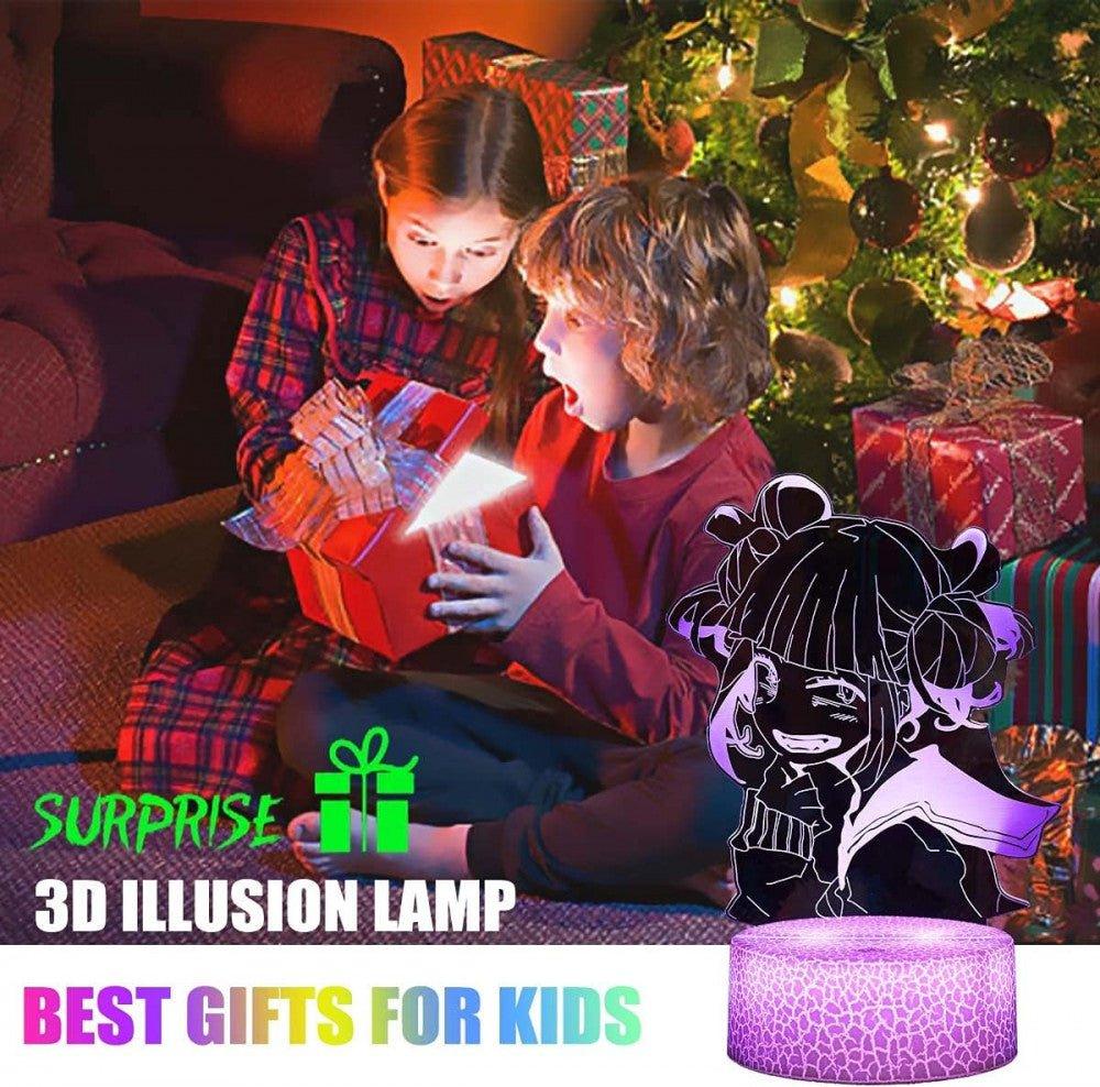 Kodetops Anime téma 3D LED Illúziós Éjjeli Lámpa Fiúk Hálószobájába, 3 Mintával és 16 színváltozattal - Outlet24