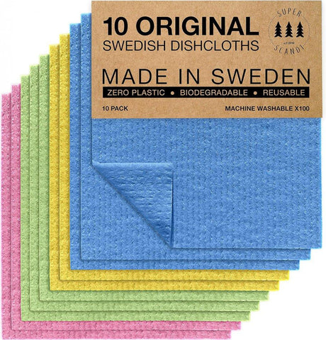 Konyhai Tisztítókendők, Szivacsok, Vegyes Színekben, 10 darabos, 20 x 18 cm Újracsomagolt termék - Outlet24