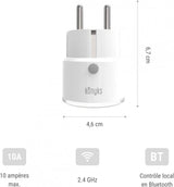 Konyks Priska Mini 3 FR WiFi + BT Okos Konnektor, Alexa és Google Home Kompatibilis, Fehér/Átlátszó Újracsomagolt termék - Outlet24