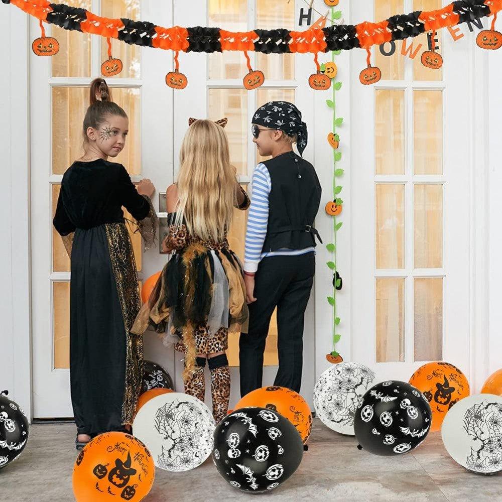 Koogel Halloween Dekorációs Füzérek és Lufik - Boszorkányos Ünnepi Díszítő Szett - Outlet24