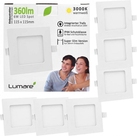 LED Beépíthető Spotlámpa 6 W IP44 Extra Vékony Fehér, Fürdőszobákhoz és Nedves Helyiségekhez Újracsomagolt termék - Outlet24