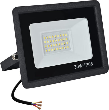 LED-es reflektor biztonsági lámpa, 30 W , IP66 vízálló 3500 k, [F energiaosztály ] - Outlet24