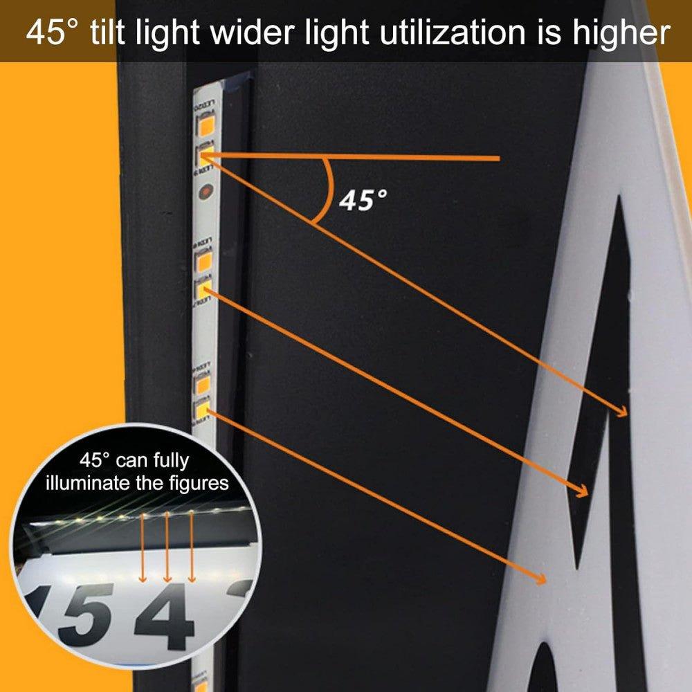 LED Napelemes Házszámtábla Személyre Szabott Betűkkel és Számokkal Újracsomagolt termék - Outlet24