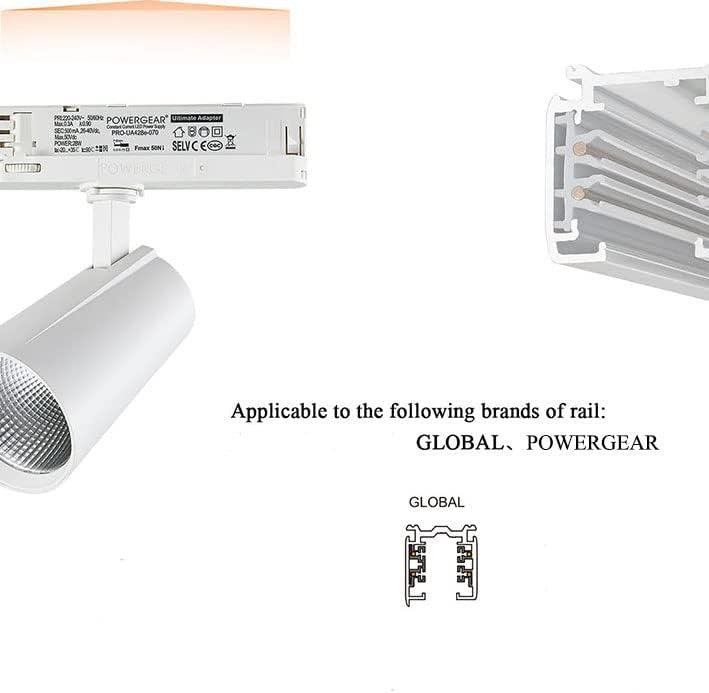 LED spotlámpa 30 W-os sínes spotlámpa 3 fázisú áramsínekhez 2800 lm Meleg fehér 3000 K - Outlet24