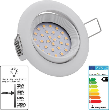 LED süllyesztett spotlámpa (400lm, 4W, 230V) - Outlet24