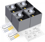 Ledmo LED Premium fali lámpa mozgásérzékelővel szürke IP65 vízálló 4 db-os csomag - Outlet24