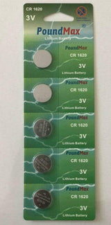 Lítium Gombelem CR1620 DL1620 3V, Óra és Hallókészülékhez 5 darabos - Outlet24