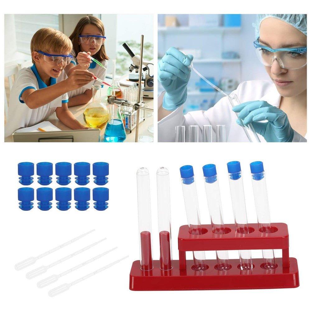 LOPOTIN 60 üveges laboratóriumi készlet: műanyag próbacsövek, pipetták és állvány - Outlet24