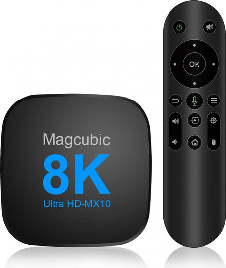 Magcubic 8K MX10 Android TV Box 13.0 - 8K HDR10, WiFi 5, BT5.0, Hangvezérlés Újracsomagolt termék - Outlet24