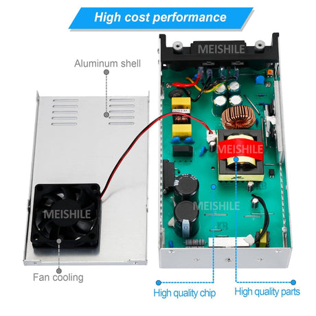 MEISHILE 48V 8A 400W DC Tápegység - Ipari LED Szalagokhoz és Elektronikához - Open Box - Outlet24
