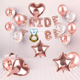Menyasszonyi léggömbfüzér, konfetti léggömb, szalag és fátyol, rózsaszín - Outlet24