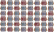 MIK Funshopping 48 darab kartonból készült hamburgerdoboz 3 különböző mintával(piros, kék, türkiz) - Outlet24