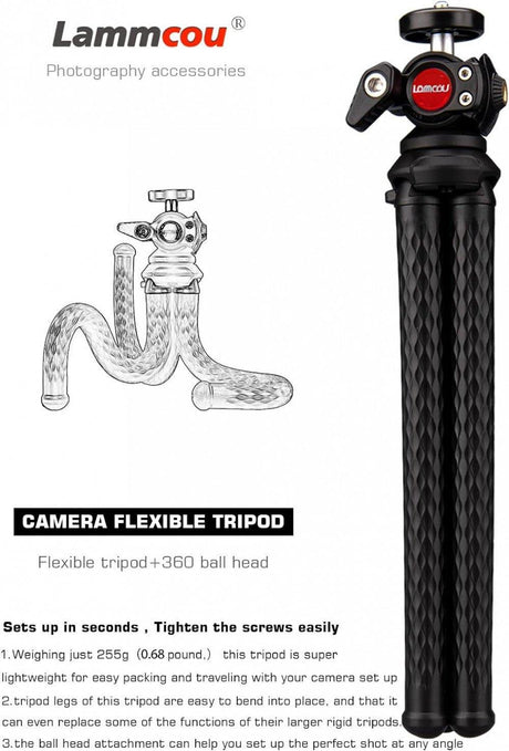 Mini Tripod Kamera Állvány Fém Fejjel - DSLR/Videókamera/Webkamera Újracsomagolt termék - Outlet24