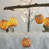Modern stilusú LED Elemes fényfűzér, Beltéri, Rattan labdák, Karácsonyra, Újracsomagolt termék - Outlet24