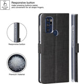 Motorola Moto G60S 2021 Flip Pénztárca Tok, Mágneses Záródású, Kártyatartóval és Állvánnyal, Fekete - Outlet24
