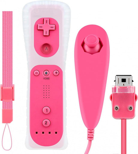 Mozgásérzékelős Távirányító és Vezetékes Nunchuck Készlet Wii-hez, Rózsaszín Újracsomagolt termék - Outlet24