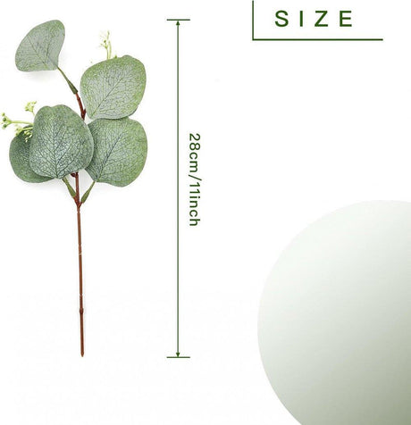Mű Eukaliptusz Növények Ágak, Dekoratív Műanyag Borostyán - 12 Csokor Újracsomagolt termék - Outlet24