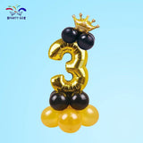 Nagyméretű Arany színű 3-as szám Lufi dekoráció, Rózsaszín Születésnapi Parti Dekoráció - Outlet24