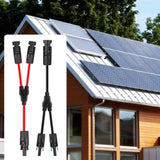 Napelemes Kábel Y Aljzattal, PV Paralel Adapter, Fotovoltaikus Csatlakozó, 30A (1 piros +1 fekete) Újracsomagolt termék - Outlet24