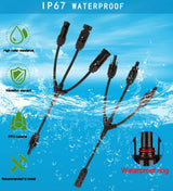 Napelemes Kábel Y Elágazó (1-3), 4 mm² Napelemes Kábel MC4 Csatlakozóval és Kulccsal, MMF + FFM Paralel Fotovoltaikus Kapcsolathoz - Outlet24