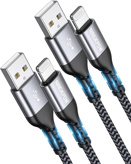 NINGKPOW Fonott telefontöltő kábel 2 méter 2db USB A to USB C - Outlet24
