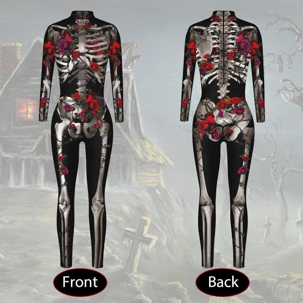Női Halloweeni Csontváz Jelmez, Overáll ( Méret:L ) Újracsomagolt termék - Outlet24