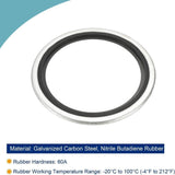 Öntapadó Tömítőgyűrűk Szénacél Nitril Gumi G2 73.03 x 60.58 x 2.5 mm, 5 darabos csomag - Outlet24