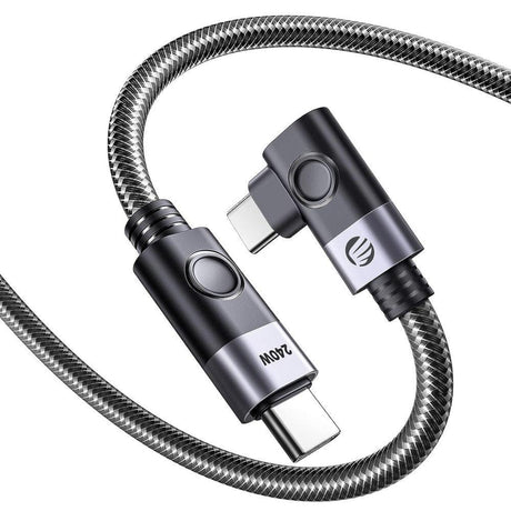 ORICO 2 m 240W-os kábel, szürke, oldalfejes USB-C hosszabbító kábel - Outlet24