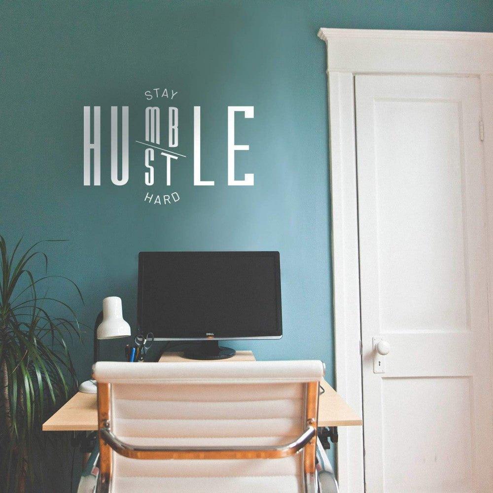 "Stay Humble Hustle Hard" fali dekoráció, 40 x 60 cm, Újracsomagolt termék - Outlet24